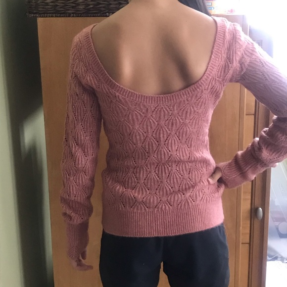 Abercrombie NWT XS Pointelle Scoop- Back Sweater - Picture 5 of 10
